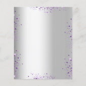 Prospectus 11,4 Cm X 14,2 Cm Sweet 16 argent violet invitation budget (Dos)