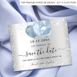 Prospectus 11,4 Cm X 14,2 Cm Sweet 16 budget bleu argent enregistrer la date<br><div class="desc">Veuillez noter que cette Enregistrer la date est sur papier de circulaire et très mince. Les enveloppes ne sont pas incluses. Pour plus d'épaisseur Save the Date card (même conception) veuillez visiter notre magasin. Une fille et tendance Enregistrer la date pour une Sweet 16, 16e fête d'anniversaire. Un arrière -...</div>