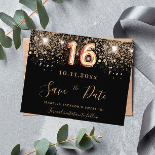Prospectus 11,4 Cm X 14,2 Cm Sweet 16 noir budget parties scintillant enregistr