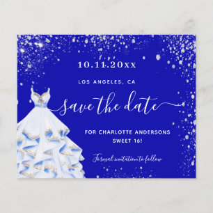 Prospectus 11,4 Cm X 14,2 Cm Sweet 16 robe royale bleu budget enregistrer la da