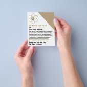 Prospectus 11,4 Cm X 14,2 Cm Symbole Atom, Science Cours Publicité (main)