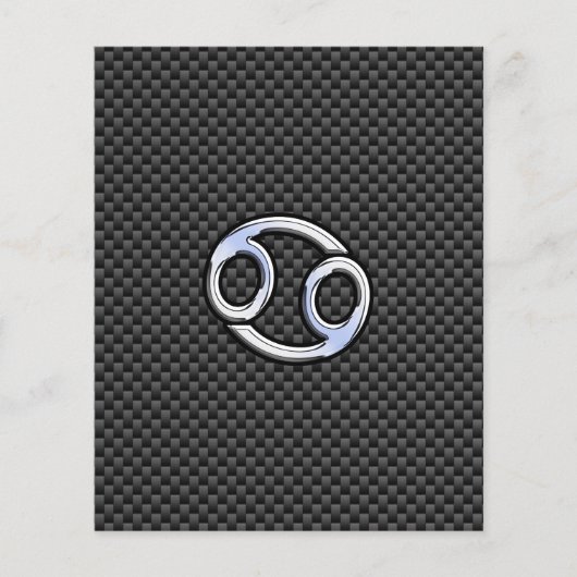 Prospectus 11,4 Cm X 14,2 Cm Symbole cancéreux Zodiac Charbon Fiber Impression (Devant)