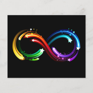 Prospectus 11,4 Cm X 14,2 Cm Symbole de l'infini des comètes arc-en-ciel