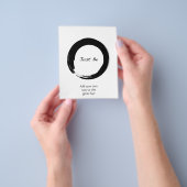 Prospectus 11,4 Cm X 14,2 Cm Symbole zen avec "Just Be" (main)