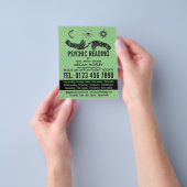 Prospectus 11,4 Cm X 14,2 Cm Symboles Mystiques, Lecture Psychique Publicité (main)