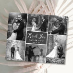 Prospectus 11,4 Cm X 14,2 Cm Tableau de bord budgétaire Collage photo Mariage M<br><div class="desc">Budget Moderne, Rustique Tableau noir et blanc Script Lettré 6 Multiphoto Collage Mariage photo Merci photo pas cher (budget) Flyer abordable. Mariage élégant merci modèle avec six (6) photo sur le devant et une (1) photo sur le côté arrière (filtre noir blanc utilisé). Avec le texte "merci" dans une tourbillonnant...</div>