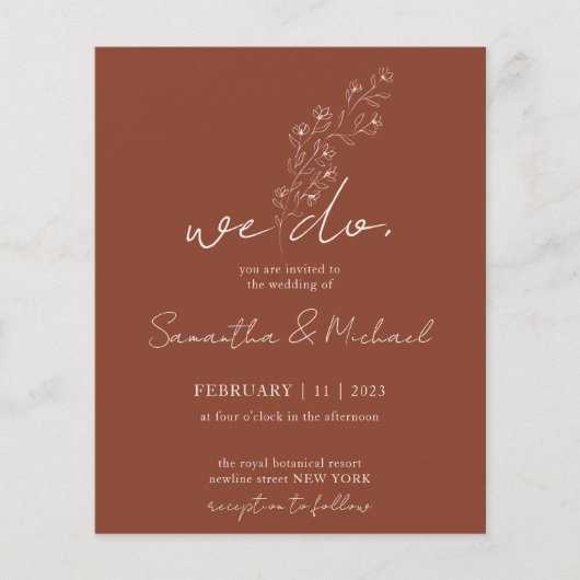 Prospectus 11,4 Cm X 14,2 Cm Terracotta écriture manuscrite Indie Botanique nou (Devant)