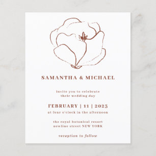 Prospectus 11,4 Cm X 14,2 Cm Terracotta Special merci nom date budget