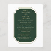 Prospectus 11,4 Cm X 14,2 Cm Texte monochrome vert Émeraude (Devant)