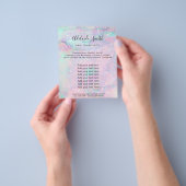 Prospectus 11,4 Cm X 14,2 Cm texture en marbre pastel Feuillet (main)