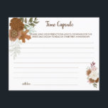 Prospectus 11,4 Cm X 14,2 Cm Time Capsule Conseil Boho Automne Fête des mariées<br><div class="desc">Boho Autumn Fête des mariées Design. Pour une personnalisation supplémentaire (changer d'autres termes,  couleur de police,  style de police),  cliquez sur personnaliser,  faites défiler vers le bas et cliquez sur le lien "cliquer pour customiser plus loin". ~ Vérifier la collection pour les jeux,  invitations,  signes et plus ~</div>
