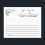 Prospectus 11,4 Cm X 14,2 Cm Time Capsule Conseil pour la carte Fête des mariée<br><div class="desc">Faites-le vous-même en ajoutant votre texte (et vos photos personnelles). Pour accéder aux outils de montage avancés,  accédez à Personnaliser,  faites défiler et appuyez sur le lien "cliquer pour customiser plus loin". Voir la collection complète pour tous les designs correspondants !</div>