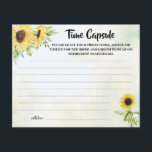 Prospectus 11,4 Cm X 14,2 Cm Time Capsule Conseil Sunflower carte de Fête des m<br><div class="desc">Time Capsule Conseil Sunflower carte de Fête des mariées. Pour une personnalisation supplémentaire (changer d'autres termes, couleur de police, style de police), cliquez sur personnaliser, faites défiler vers le bas et cliquez sur le lien "cliquer pour customiser plus loin". ~ Vérifier la collection pour les jeux, invitations, signes et plus...</div>