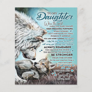 Prospectus 11,4 Cm X 14,2 Cm To My Daughter Lion Family Gift, Daughter Birthday