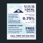 Prospectus 11,4 Cm X 14,2 Cm Toit Tops, Realtor, Agent immobilier Annonce circu<br><div class="desc">Toit Tops,  Realtor,  Agent Immobilier Flyers Publicitaires Par Le Magasin Carte de visite.</div>
