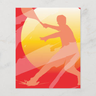 Prospectus 11,4 Cm X 14,2 Cm Tournoi de tennis personnalisé conception modèle