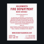 Prospectus 11,4 Cm X 14,2 Cm Tout simplement audacieux, Recrutement des pompier<br><div class="desc">Simplement Gras,  Circulaire de recrutement des pompiers par The Carte de visite Store.</div>
