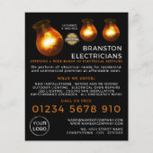 Prospectus 11,4 Cm X 14,2 Cm Trois ampoules, Publicité Electricielle (Devant)