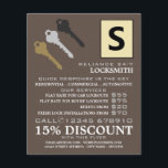 Prospectus 11,4 Cm X 14,2 Cm Trois clés et logo, serrurier<br><div class="desc">Trois Clés Et Logo,  Locksmith Annonces De Publicité Par Le Magasin Carte de visite.</div>