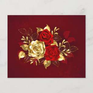 Prospectus 11,4 Cm X 14,2 Cm Trois roses de joaillerie