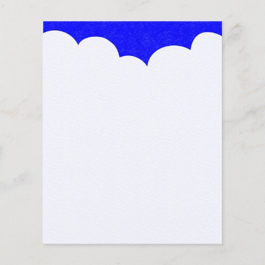 Prospectus 11,4 Cm X 14,2 Cm Trop nuageux - Bleu II (Dos)