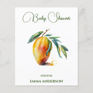 Prospectus 11,4 Cm X 14,2 Cm Tropical Mango Baby Shower