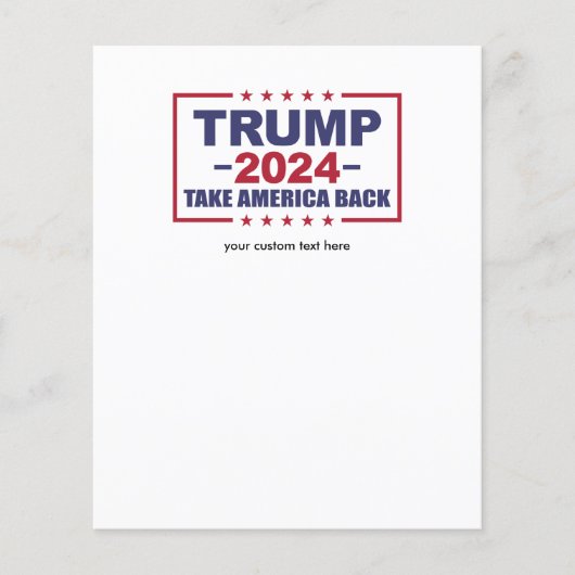 Prospectus 11,4 Cm X 14,2 Cm Trump 2024 : Reprendre l'Amérique (Devant)