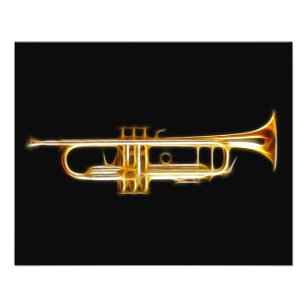 Prospectus 11,4 Cm X 14,2 Cm Trumpet laiton Corne Vent instrument de musique