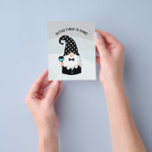 Prospectus 11,4 Cm X 14,2 Cm Turquoise et noir Gnome Joyeuses vacances (main)