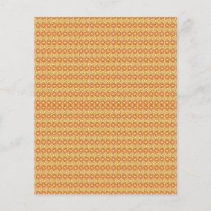 Prospectus 11,4 Cm X 14,2 Cm un arrière - plan orange et jaune avec des petits 