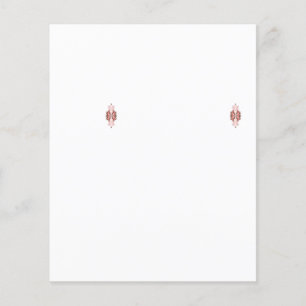 Prospectus 11,4 Cm X 14,2 Cm Un graphique rouge vif présente un d floral créati