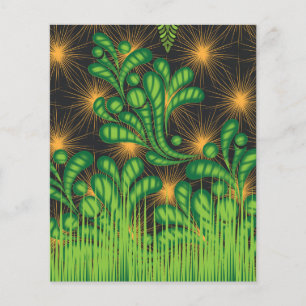 Prospectus 11,4 Cm X 14,2 Cm un miroir et quelques plantes