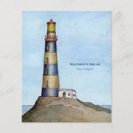 Prospectus 11,4 Cm X 14,2 Cm Un phare calme et solitaire (Devant)
