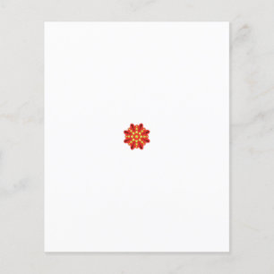 Prospectus 11,4 Cm X 14,2 Cm une fleur rouge et jaune avec des points noirs