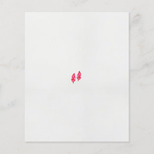Prospectus 11,4 Cm X 14,2 Cm une paire de feuilles rouges sur un arrière - plan
