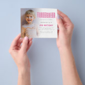 Prospectus 11,4 Cm X 14,2 Cm Valeur Threenager Photo Overlay 3Anniversaire rose (main)