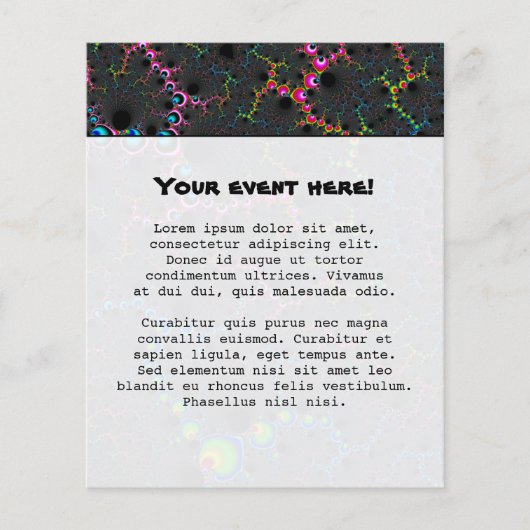 Prospectus 11,4 Cm X 14,2 Cm Veines - Art Fractal (Devant)