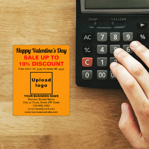 Prospectus 11,4 Cm X 14,2 Cm Vente de Saint-Valentin d'affaires sur le prospect