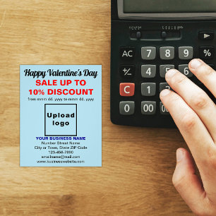 Prospectus 11,4 Cm X 14,2 Cm Vente de Saint-Valentin d'affaires sur prospectus