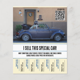 Prospectus 11,4 Cm X 14,2 Cm Vente de voiture à arracher des larmes 