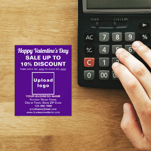 Prospectus 11,4 Cm X 14,2 Cm Vente Valentine d'affaires sur prospectus pourpre