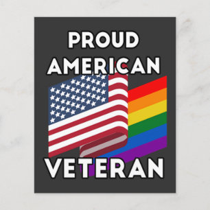 Prospectus 11,4 Cm X 14,2 Cm Vétérans LGBT - Drapeau Américain