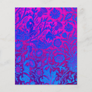 Prospectus 11,4 Cm X 14,2 Cm Vibrant, ombre, Art nouveau, William Morris, viole
