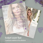 Prospectus 11,4 Cm X 14,2 Cm Violet violet simple sweet sixteen photo invitatio<br><div class="desc">Moderne fête de seizième anniversaire BUDGET invitation abordable avec 2 photos de portraits saignés plein sur le devant et noir, superposition transparente et indigo script de typographie de style contemporain. Personnalisez-le avec vos photos et vos détails ! VEUILLEZ LIRE CECI AVANT D'ACHETER ! Il s'agit d'une carte économique abordable imprimée...</div>