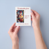 Prospectus 11,4 Cm X 14,2 Cm Voeux de Noël (main)