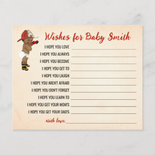 Prospectus 11,4 Cm X 14,2 Cm Voeux pour la Baby AA Fireman Baby shower Card