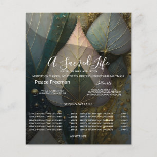 Prospectus 11,4 Cm X 14,2 Cm Voile de feuilles conception botanique