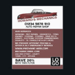 Prospectus 11,4 Cm X 14,2 Cm Voiture de sport, mécanique automobile et réparati<br><div class="desc">Voiture De Sport,  Auto Mécanique & Réparations Flyers Publicitaires Par Le Magasin Carte de visite.</div>