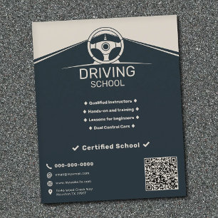 Prospectus 11,4 Cm X 14,2 Cm Volant - École de Conduite