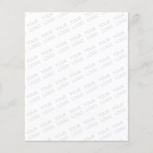 Prospectus 11,4 Cm X 14,2 Cm Votre logo automatiquement éclairci et répété